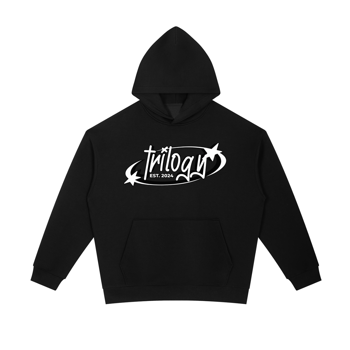 Streetwear Trilogy Essential Hoodie - Black Design